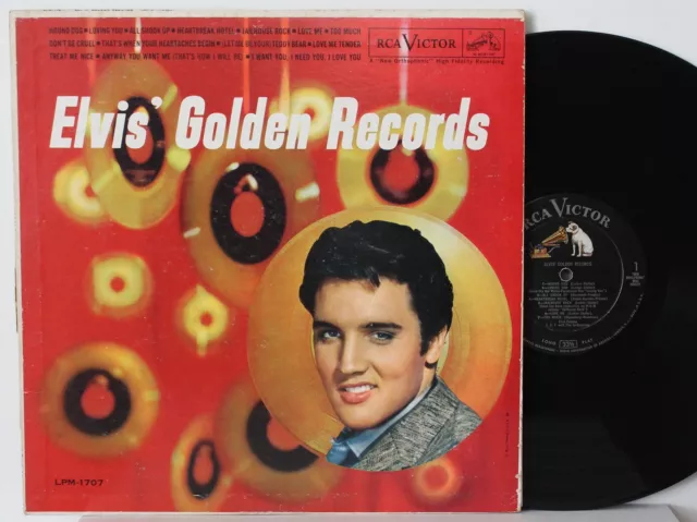 ELVIS’ Golden Records LP (RCA Victor LPM 1707, DG Mono) Early Pressing