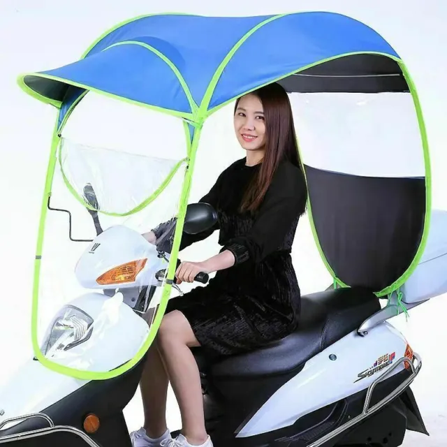 Copertura Per Pioggia Parasole Impermeabile Per Moto Scooter Bici Parapioggia 2