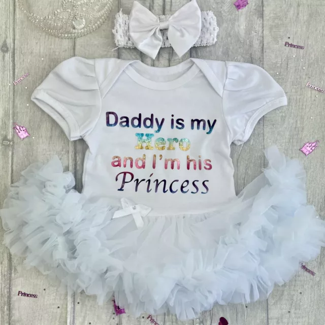 DADDY’S PRINCESS TUTU ROMPER, New Dad Gift, Baby Girl Dress