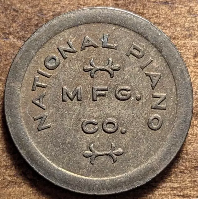 Grand Rapids, Michigan MI National Piano Mfg. Co. 1 Piece of Music Trade Token