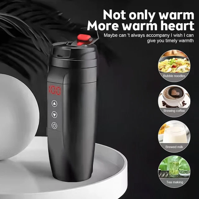 Auto Car Heating 12V/24V 450ml Electric Kettle Metal Coffee Tea Water Heater Cup