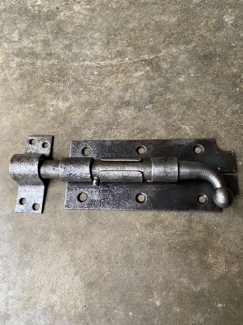 Gros Verrou Ancien En Fer Forgé – Porte, Portail, Esprit Rustique