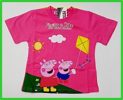 BNWT Peppa Pig Girls kids cartoon Top T-shirt Tshirt 100% cotton new release