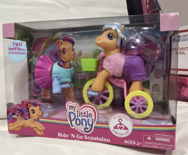 My Little Pony Ride ‘N Go Scootaloo 2008 Hasbro with Two Outfits