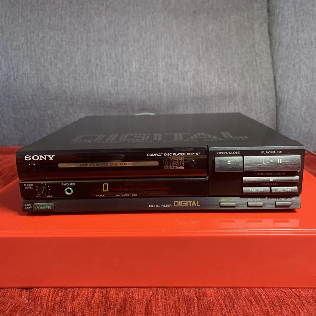 RARE VINTAGE SONY Cdp17F Digital Cd Player /Power On/ Not Reading Cd’s