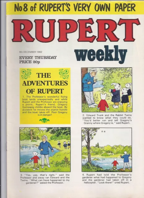 Rupert  Weekly  Comic No 8    8th Dec 1982