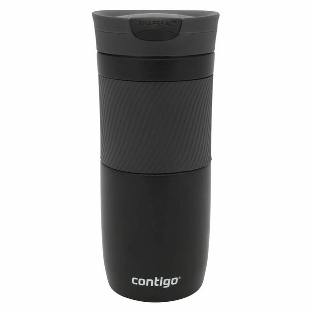 Contigo 16 Oz Stainless Steel Snapseal Byron Travel Mug, Matte Black *New