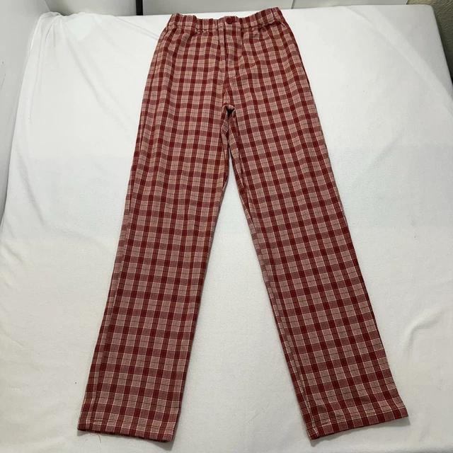BRANDY MELVILLE WOMEN S One Size Red Plaid Check High Rise Tilden Pants MW760 21.17 PicClick UK