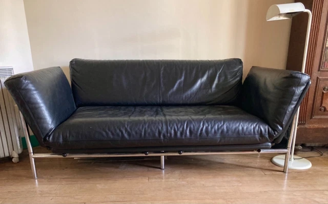 Canapé Vintage en Cuir, Danemark, 1950s en vente sur