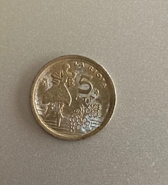 Moneda cinco pesetas LA RIOJA año 1996