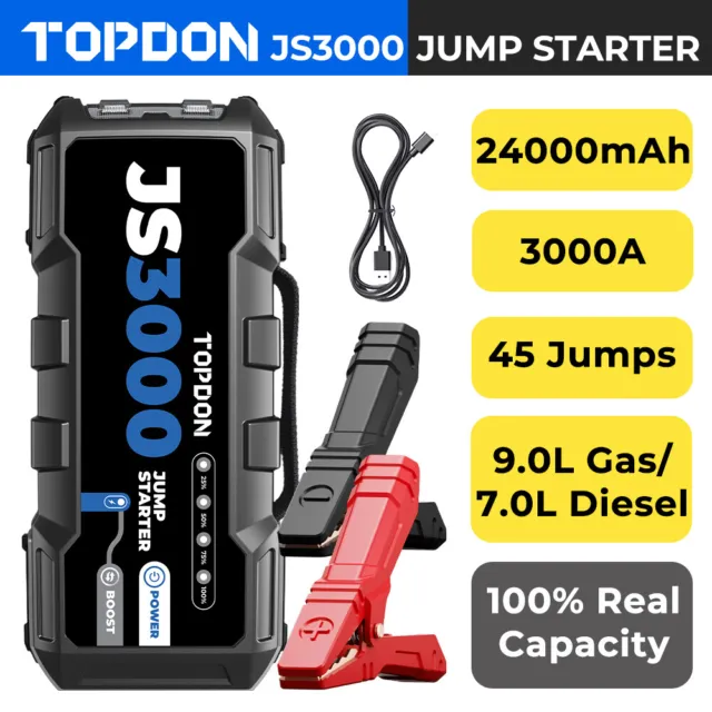 TOPDON JS2000 AUTO Starthilfe Jump Starter KFZ Powerbank 2000A Ladegerät  Booster EUR 89,99 - PicClick DE