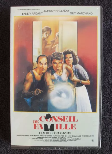 Cassette K7 Video Vhs J.hallyday F.ardant G.marchand Conseil De Famille Scelle