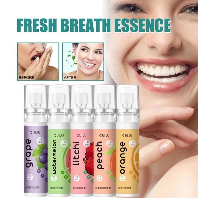 Antibacterial Sugarfree Fruity Fresh Breath Freshener Mouth Spray Bad Breath