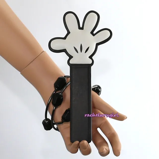 NEW Disney X Coach Mickey Mouse Hand Leather Bookmark 54120 Black White RARE NEW