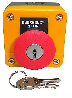 Emergency Stop Station-Key Release With 1 N/C Contact Ip65