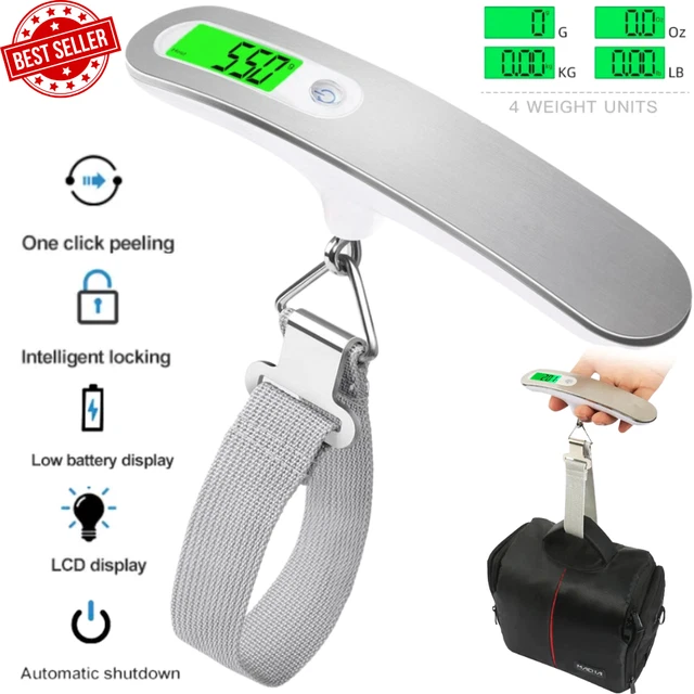 50KG Digital Travel Portable Handheld Weighing Luggage Scales Suitcase Bag LCD