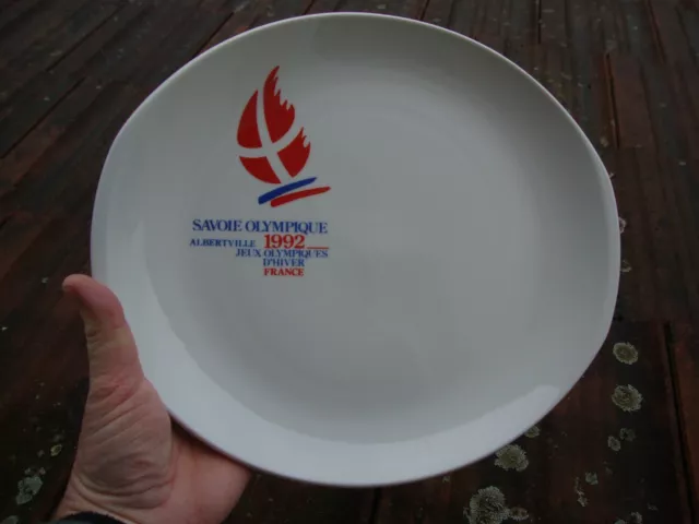 ancienne assiette  jeux olympiques d' hiver , ALBERTVILLE 1992 , SAVOIE, vintage 2