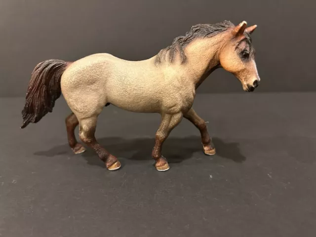 Schleich RETIRED 2008 Quarter Horse Roan Stallion 13650 Collectible Figure