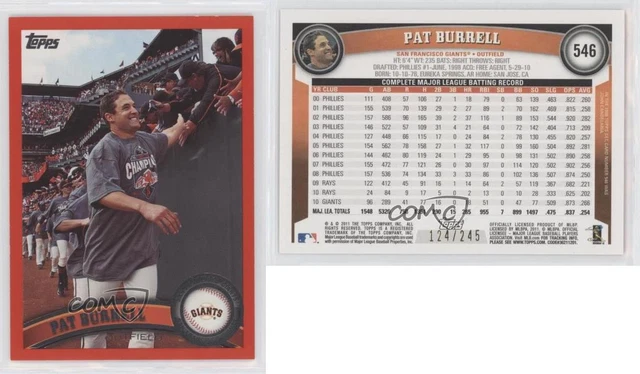 2011 Topps Factory Set Red /245 Pat Burrell #546