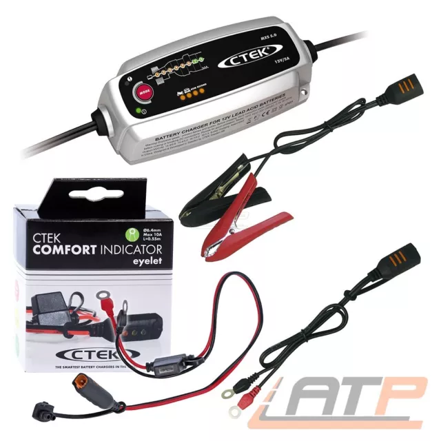 Ctek Mxs 5.0 Batterieladegerät Ladegerät + Comfort Indicator Ringkabel 31816154
