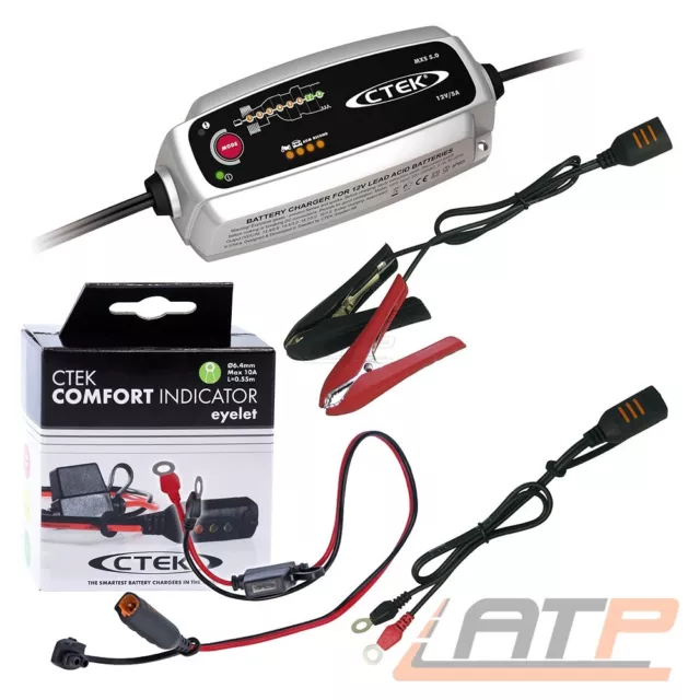 CTEK MXS 5.0 Ladegerät+Schnellkontaktkabel M6 & M8 56305 56260