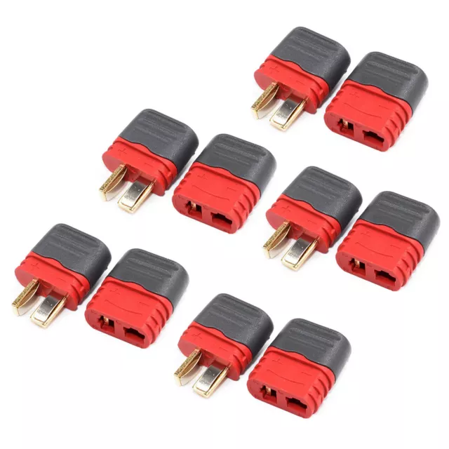 10Pcs Male Female T Plug Connectors + Cover For RC ESC LiPo Battery Connector