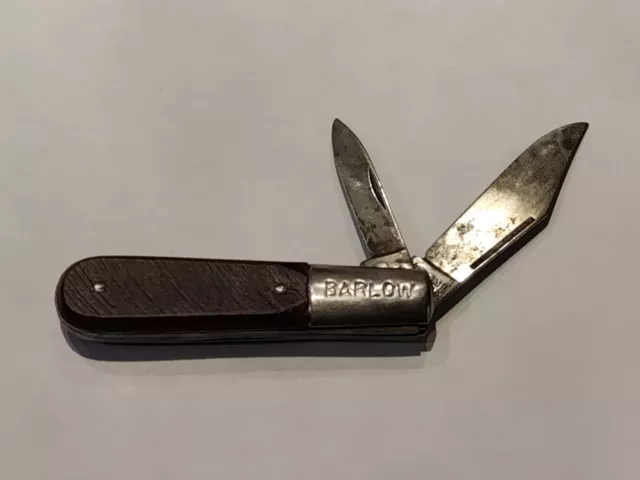 Vintage Two-blade Barlow Pocket Knife, Folder, Sawcut Handle, Imperial