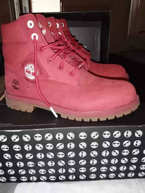 YOUTH DARK RED Nubuck 6in Timberland Boots $45.50 - PicClick