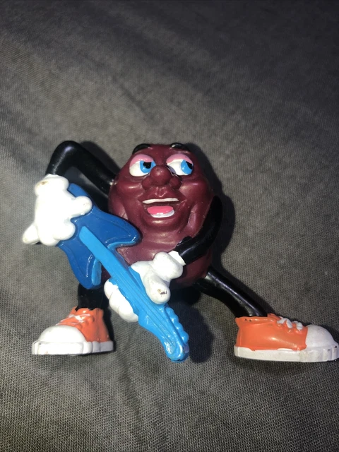 California RAISINS pvc Cake Topper Vintage Toy Playing Guitar 4”