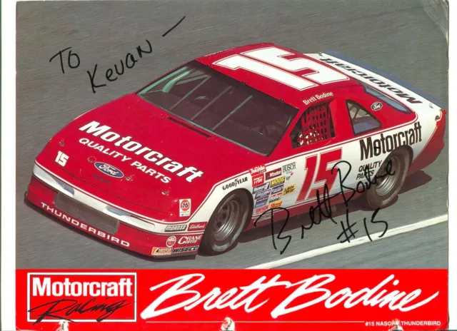 Brett Bodine NASCAR Sprint Cup Nationwide Driver Signed Autograph Photo