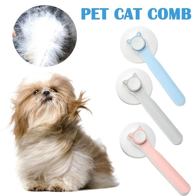 Pet Dog Cat Clean Grooming Self Cleaning Slicker Brush Massage Hair Remover Comb