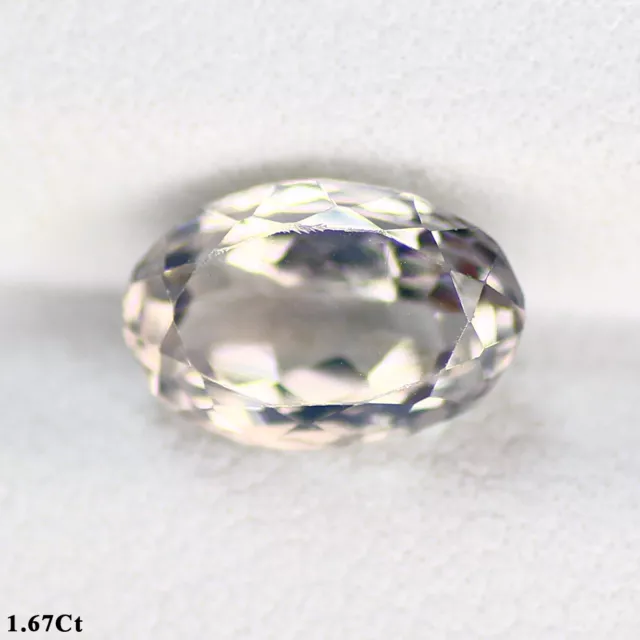 1.67 Ct Best Perfect Oval 8.8 x 5.9 MM White Sri Lanka Natural Sillimanite