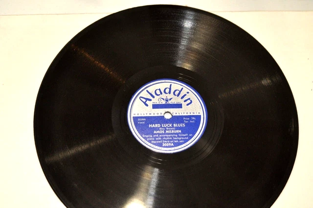 Amos Milburn 78 Rpm Hard Luck Blues / Two Years Of Torture