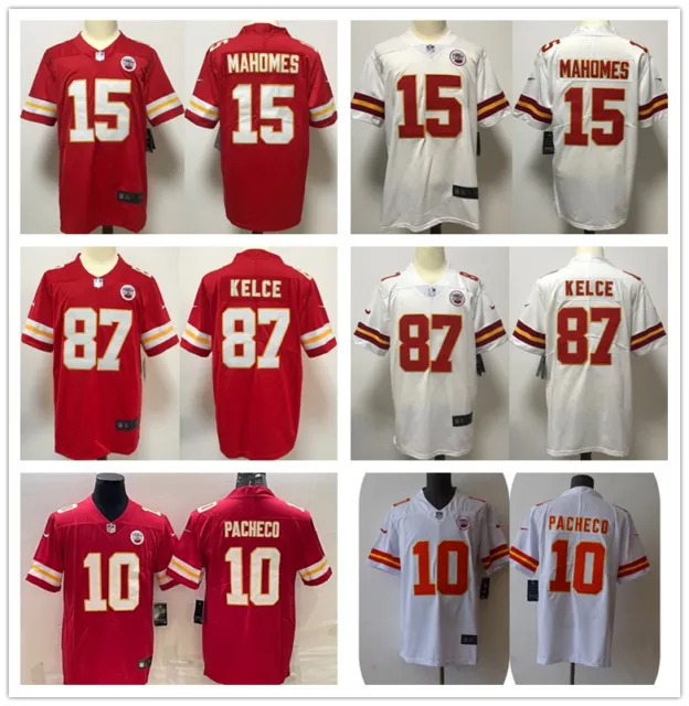 Men's NFL Mahomes Kelce #15#87#10 Kansas City Chiefs American Football Jerseys