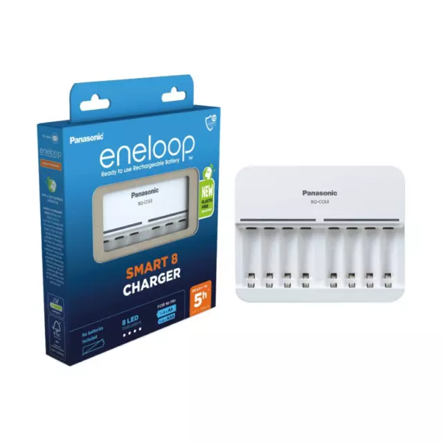 Panasonic eneloop 8 Cells Charger Smart Rechargeable AA AAA batteries BQ-CC63