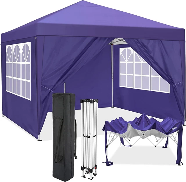 3x3m Wasserdicht Faltpavillon Pavillon Popup Gartenzelt Partyzelt UV-Schutz 50+