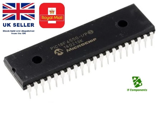 Microcontrôleur PIC18F4520-I/P - Format DIP40, Pour Montages Électroniques Et Prototypage - Fiable Et Polyvalent