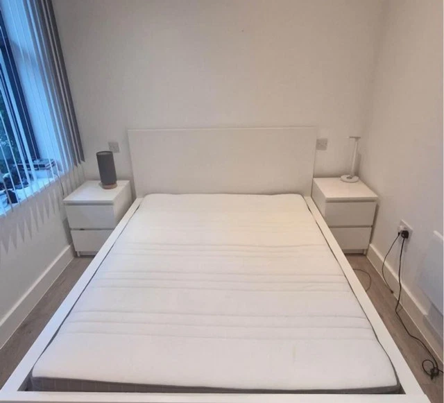 IKEA MALM KING Size Bed With 4 Drawers And Mattress £250.00 PicClick UK