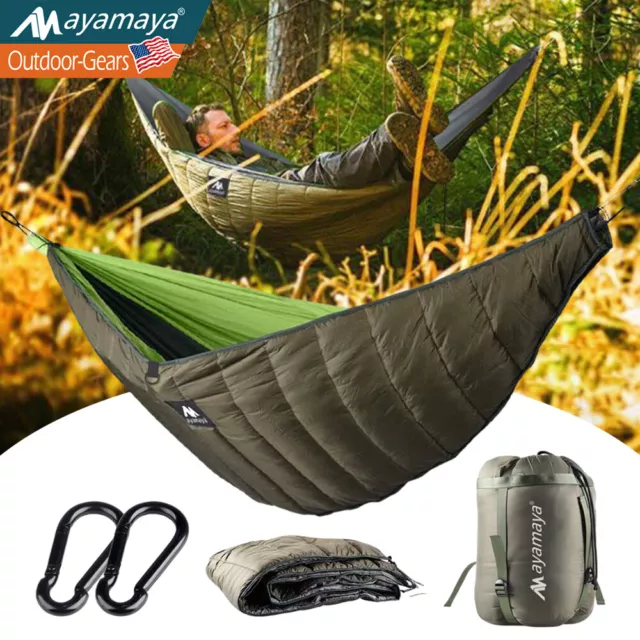 Single & Double Hammock Underquilt Warm Under Blanket for Camping Backpacking