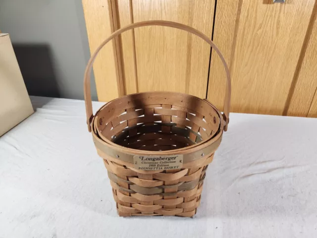 Longaberger 1988 Christmas Collection Poinsettia Basket