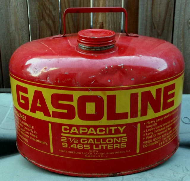 VINTAGE 💥SEARS ROEBUCK💥 CRAFTSMAN 2.5 Gallon Gasoline Can 17.00 PicClick