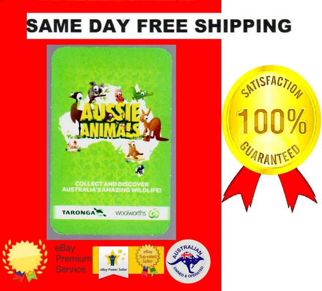 WOOLWORTHS AUSSIE ANIMALS Cards - (Green) HEAPS! BUY MORE & SAVE