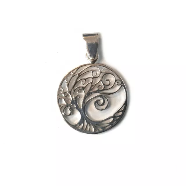 Sterling Silver Pendant Charm Tree Of Life Solid Genuine Hallmarked 925 Handmade