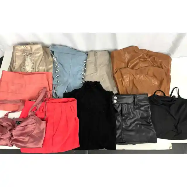 Lot of 10 Women's Clothes Bundle Pants Tops Skirts Dresses BEBE XS-M