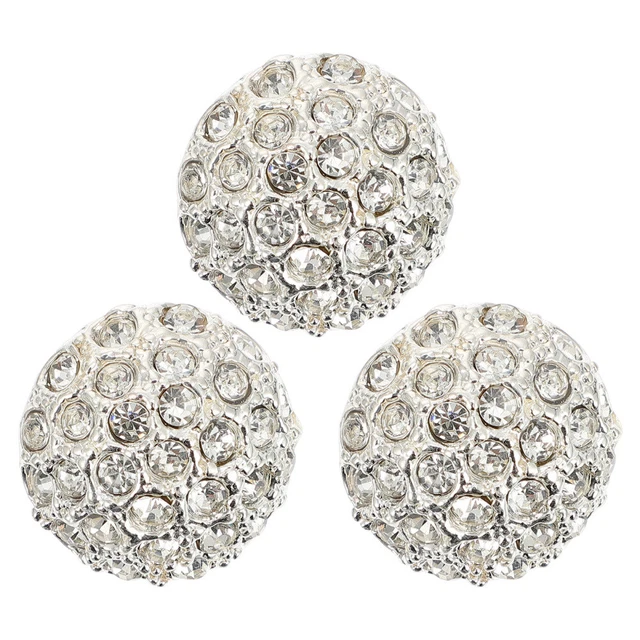 3 Pcs Legierung Metallknöpfe Mit Diamanten Zum Basteln Polsterknöpfe
