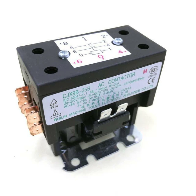 1PC CJX9B-25S AC CONTACTOR Air Conditioner Coil Magnetic Contactor 220-380VAC