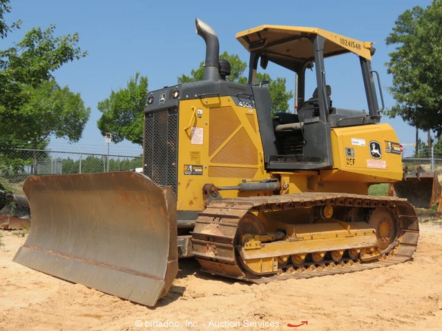 2018 John Deere 450K LGP Crawler Dozer Tractor 80HP 6 Way PAT 115" Blade bidadoo