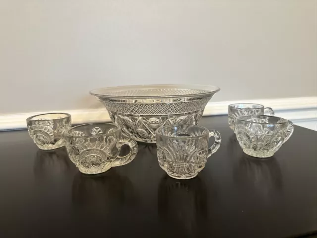 vintage waterford crystal punch bowl set