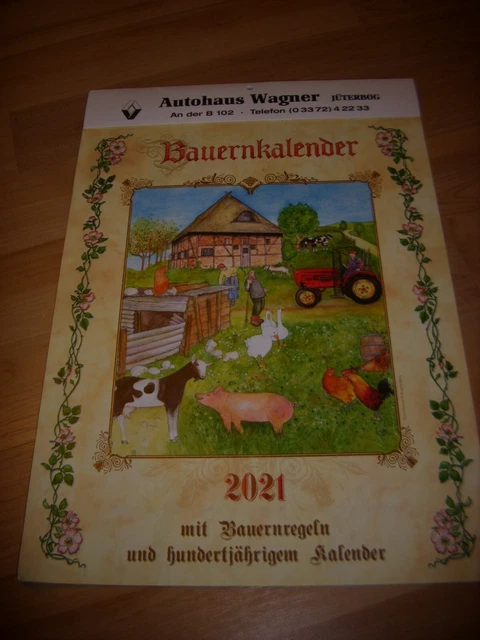 KALENDER 2021 & Bauernkalender ", Bauernregeln, 100 Jähriger Kalender