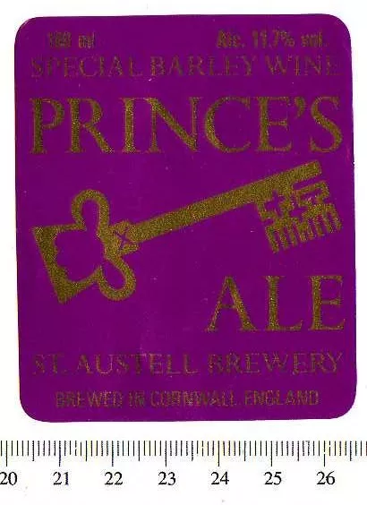 UK Bieretikett - St Austell Brewery - Cornwall - Prince's Ale